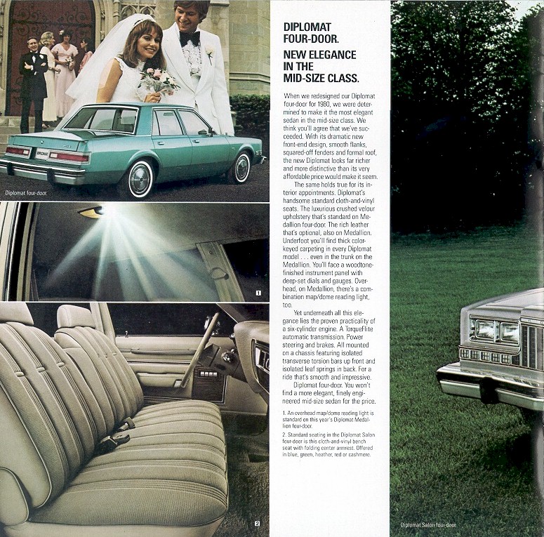 1980 Dodge Diplomat Brochure Page 3